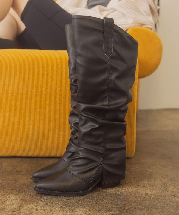 Branco Dust - Fold Over Slit Jean Boots