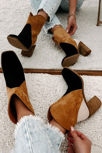 Fall Color Block Booties