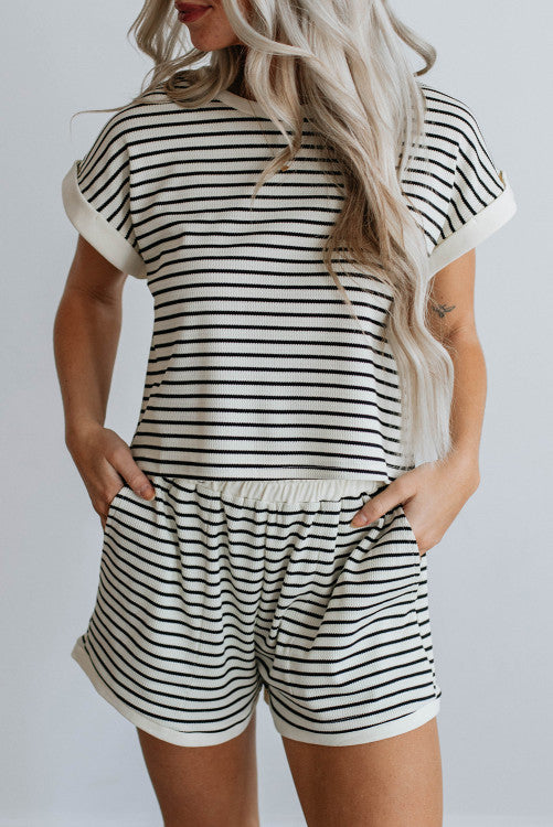 Striped Shorts Set