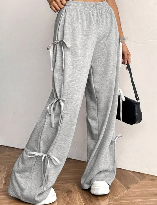 Side Bow Tie Sweatpants