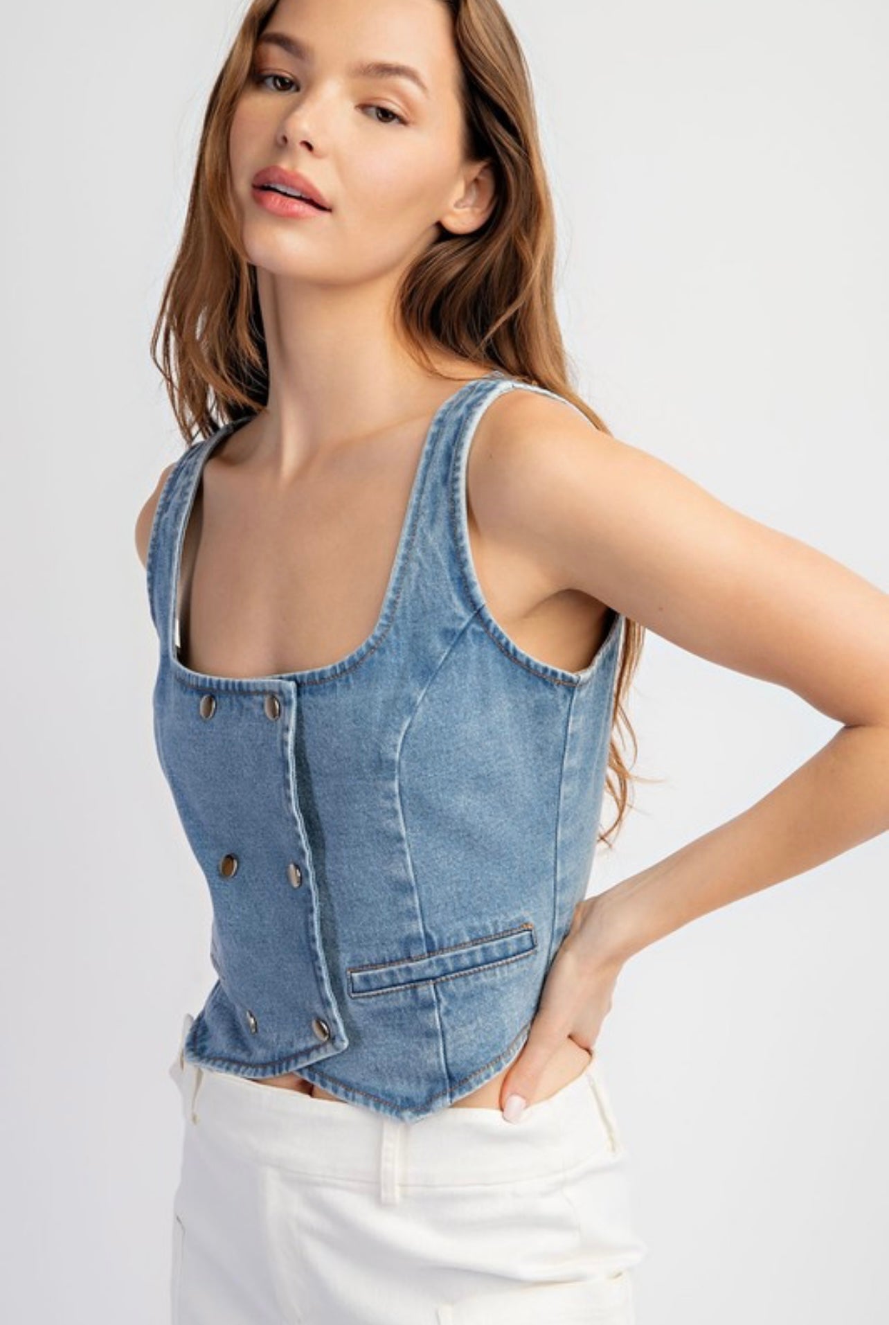 Wendy Denim Top