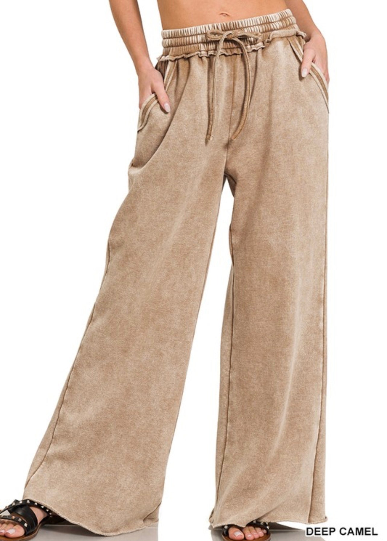 Lexi acid washed fleece sweatpants