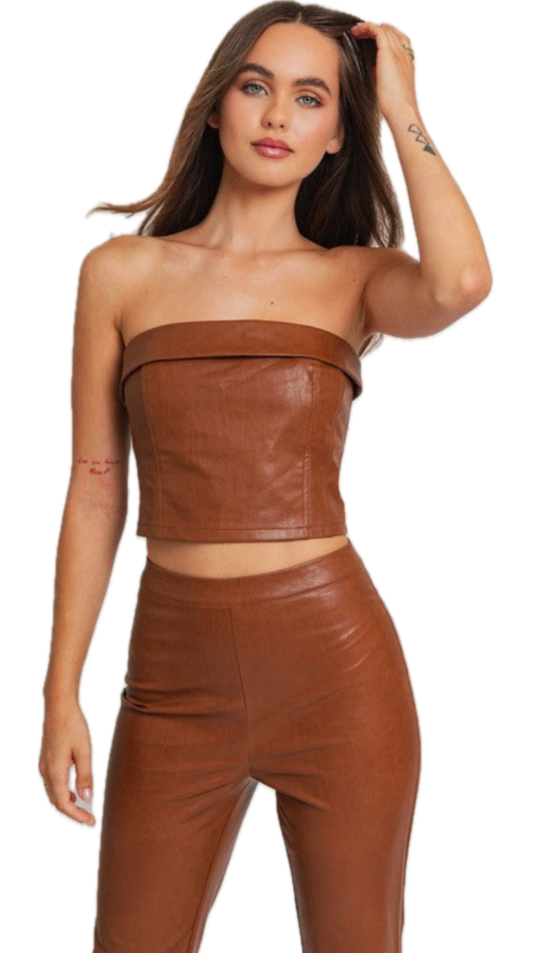 Corset Pleather Tube Top