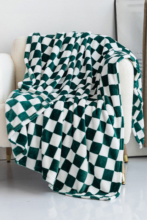 Emerald Checkered Blanket