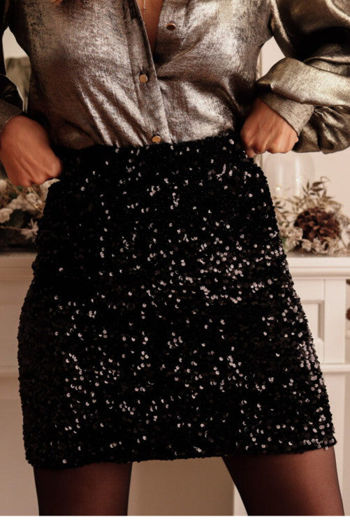 Sequin Mini Skirt