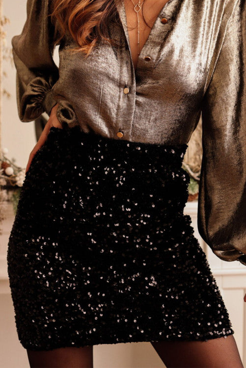 Sequin Mini Skirt