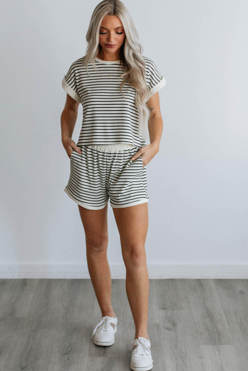 Striped Shorts Set