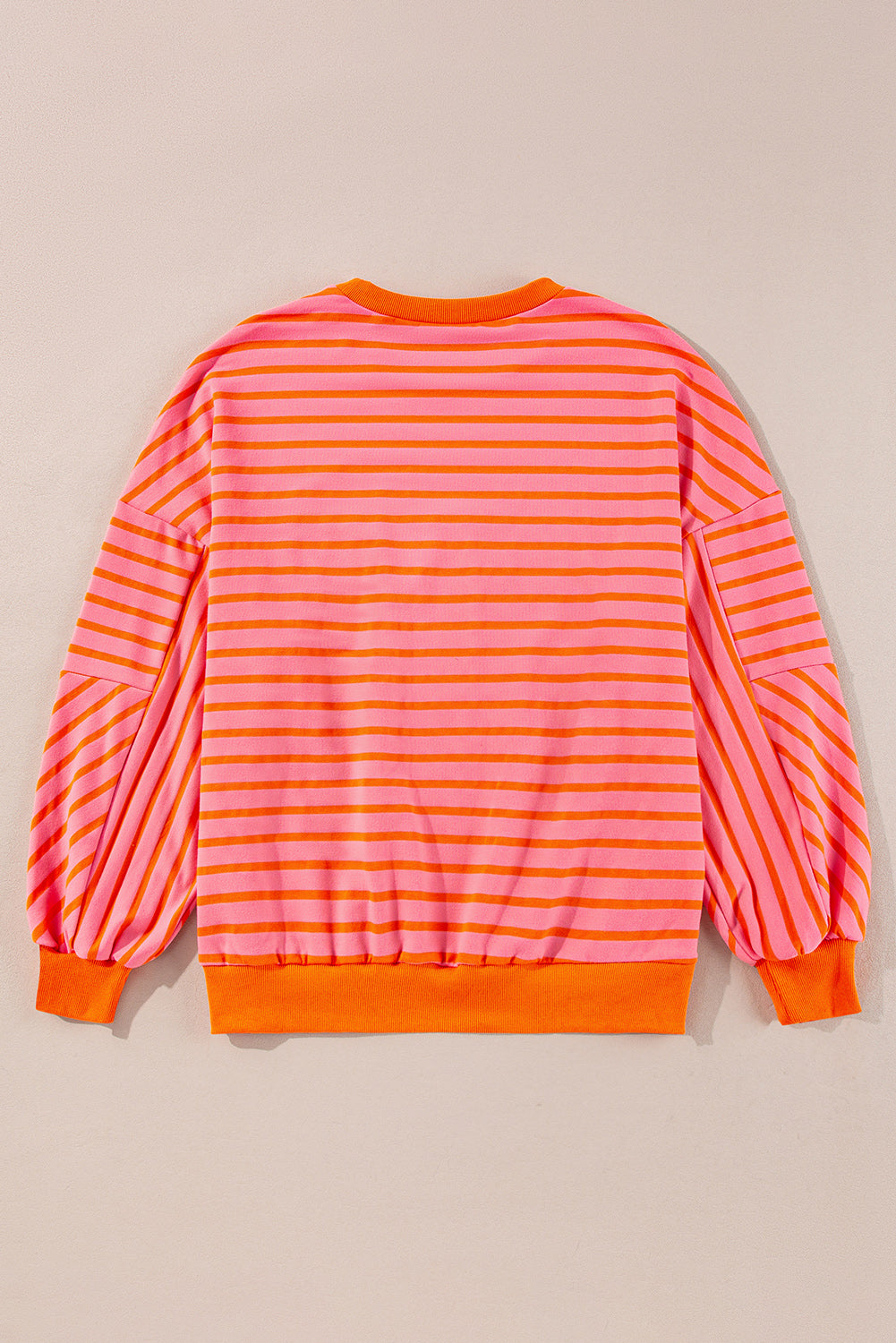 Brynn Orange Stripped Crew Neck Sweatshirt