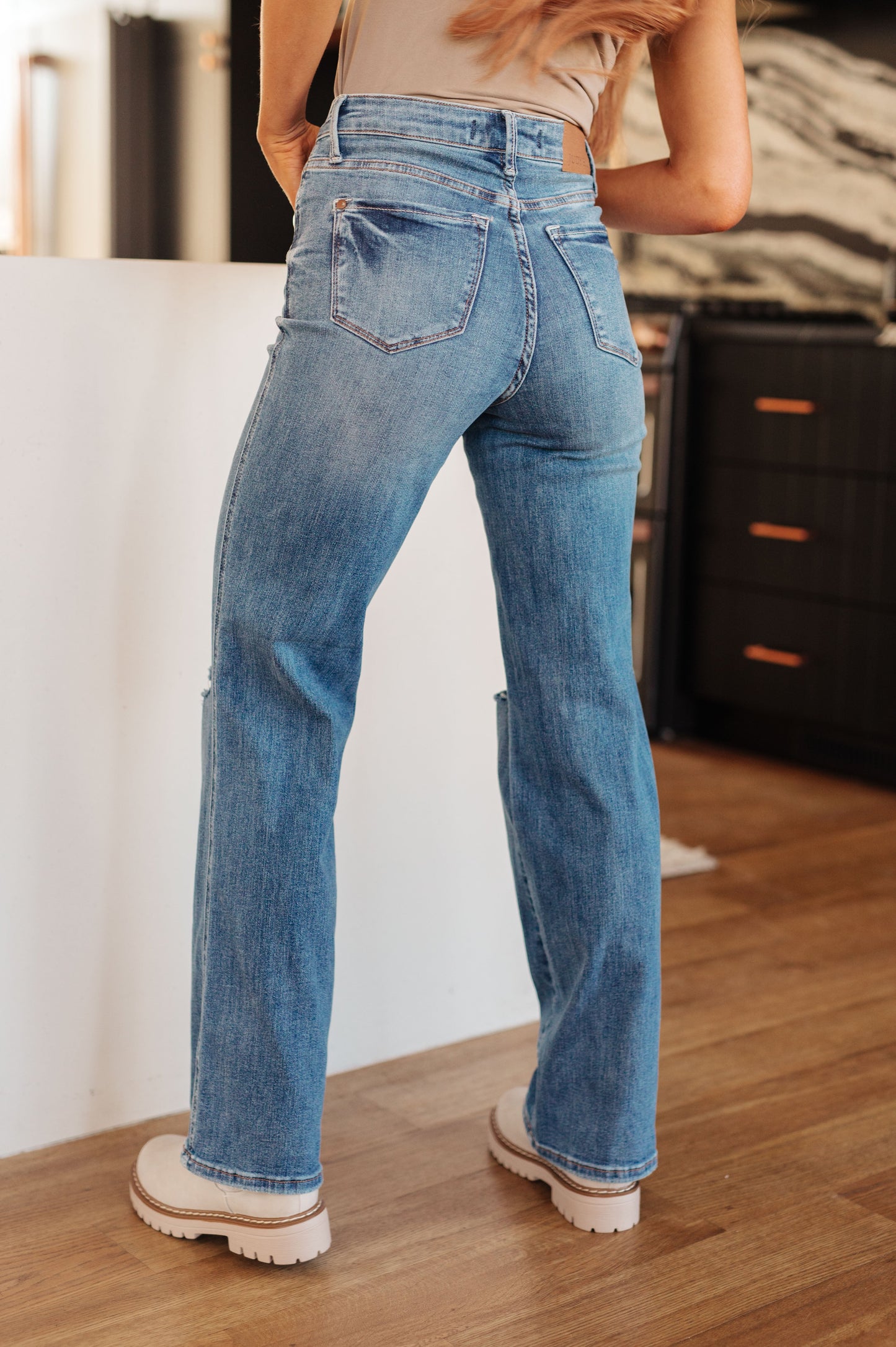 Heartbreaker High Rise Distressed Straight Jeans